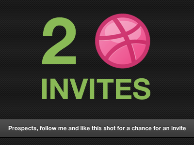 Two Dribbble Invites dribbble invites prospects