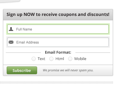 Sign up NOW. button form input field subscribe ui ux