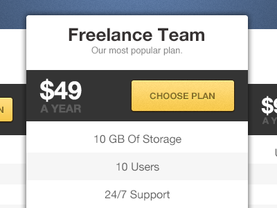 SlickHost Theme button dark grey noise pricing table theme ui ux white yellow