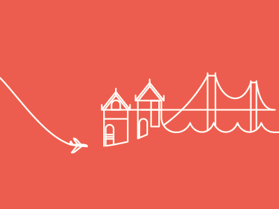 ...San Francisco landing city illustration line drawing san francisco