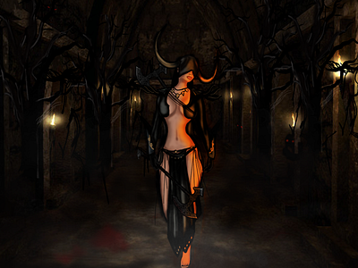 Dark Huntress design illustration vector