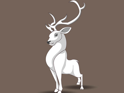 White Deer branding design illustration logo vector