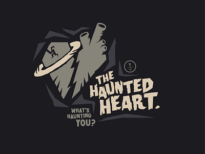 The Haunted Heart design graphic design halloween heart illustration texture