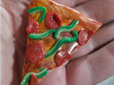 Polymer Clay Pizza pizza