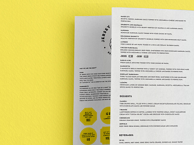 pizza branding menu pizza