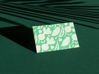 business card branding business card food green illustration