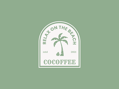 Cocoffee Logo Design beach branding cafe coconut coffee graphic design logo palm simple tree