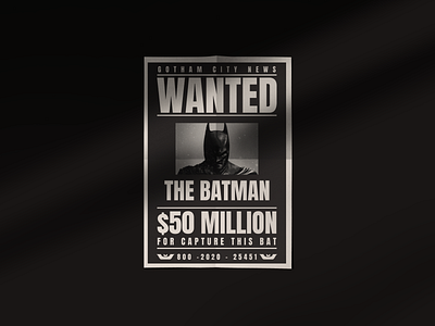 Unofficial Batman Logo Design and Batman Poster Design