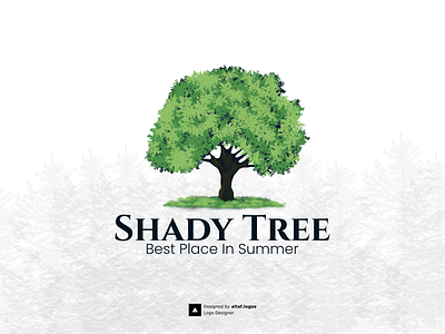 Shady Tree Logo Design 3d animation anime brand branding camp design graphic design illustration inkscape krita logo logo design motion graphics shady simple tree tree animation ui vector