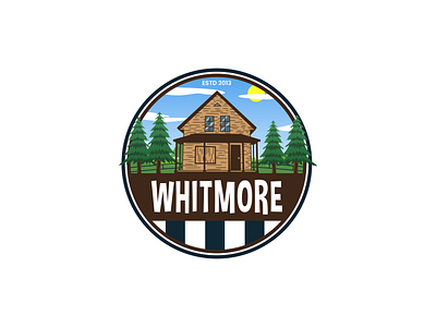 Whitmore badge branding cabin design graphic design illustration logo motion graphics simple ui ux vector vintage