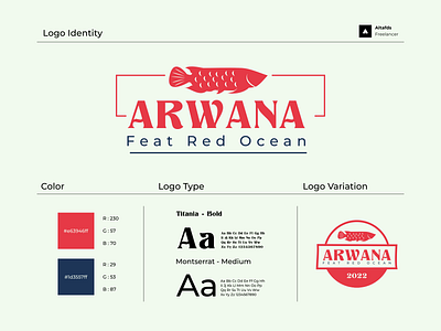 Arwana Fish Logo Design 3d animation branding design graphic design illustration logo motion graphics simple ui