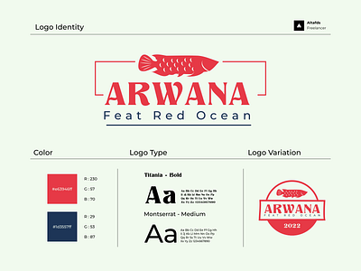 Arwana Fish Logo Design