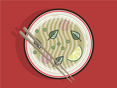 26. Pho - Glendale Pho Co. design food food icon icon icon design illustration los angeles vector vector illustration