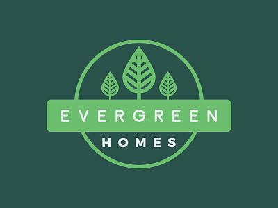 Evergreen Homes environment evergreen homes logo logo design