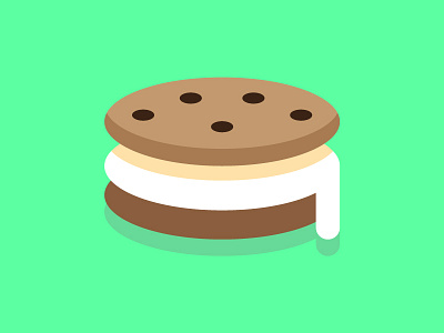 09. Ice Cream Sandwich - Diddy Riese food ice cream sandwich icon icon design illustrator los angeles vector vector illustration