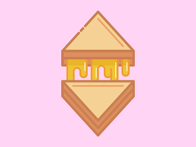 10. Grilled Cheese Sandwich - The Grilled Cheese Truck food icon grilled cheese grilled cheese sandwich icon illustrator los angeles sandwich vector vector illustration