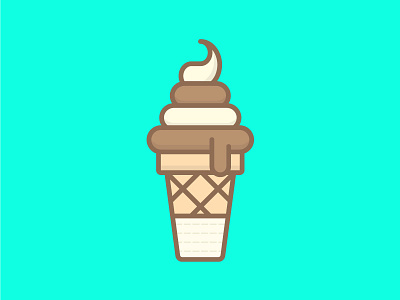14. Twist Cone - CVT Soft Serve food ice cream icon icon design illustrator los angeles soft serve vector vector illustration