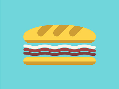 15. French Dip Sandwich - Phillipe's food french dip sandwich icon icon design illustrator los angeles phillipes sandwich vector vector illustration