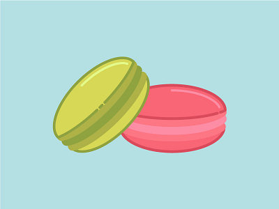 17. Macarons - Bottega Louie bottega louie dessert food food icon icon icon design illustrator los angeles macarons vector vector illustration