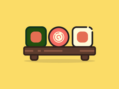 23. Sushi - Nobu food food icon food icons icon icon design la food los angeles nobu sushi vector vector illustration
