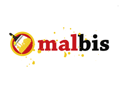 Malbis Logo being nostalgic brush logo design paint