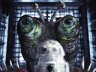 Caged Alien alien being nostalgic illustration sci fi