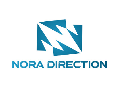 Nora Direction editable Logo branding design illustration typography vector