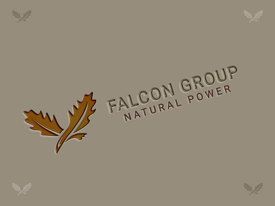 FALCON GROUP - Golden Oak Falcon Logo argrafis branding eagle eco energy falcon golden green logo luxury modern natur natural power propesional