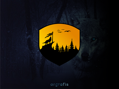 Wolf Victory argrafis brand branding clasic design embelem logo modern mountainlogo vector victory vitage wolf
