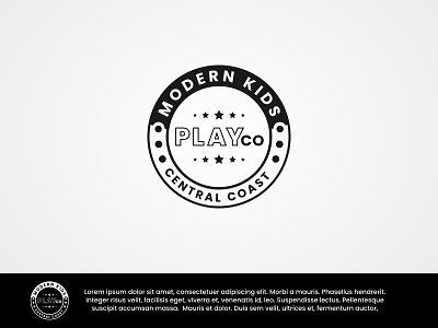 PLAY co argrafis brand branding design emblem kids logo modern profes simple