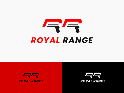 Royal Range argraf argrafis brand branding design graphic design gun logo modernlogo royal simple target vector