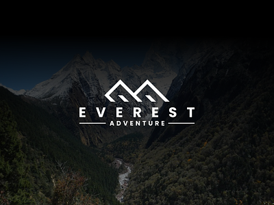 Everest Adventure Logo adventure argrafis brand branding design emblem everst logo mountain outdoor simple unique vector