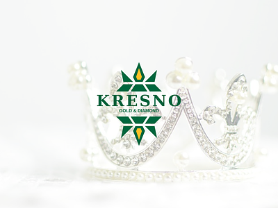 Kresno Logo argrafis brand branding design diamod gift gold jewel kresno logo luxury modern shop vector