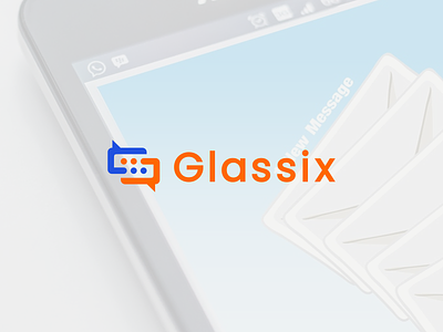 Glassix Logo argrafis brand branding design logo mail message notif notification podcast simple talk typography vector