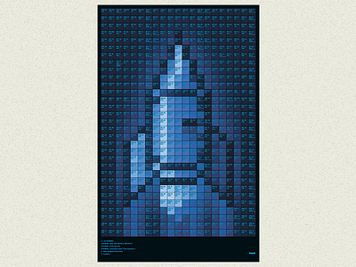Poster-Calendar 2014 blue calendar color pixel poster rocket