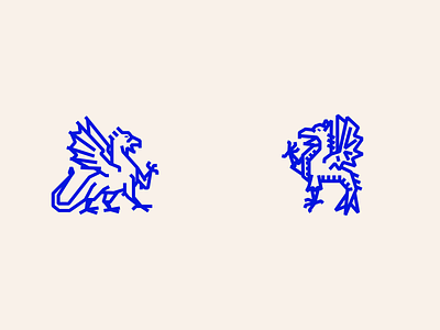 Mythos 1 blue heraldry illustration lines vector