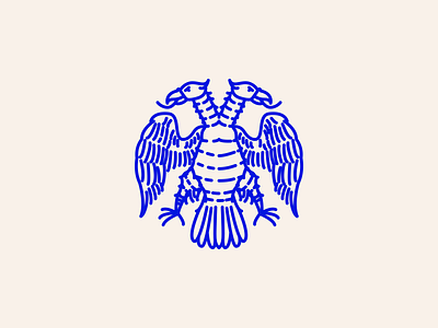 Mythos 6 blue graphic heraldry icon illustration lines vector