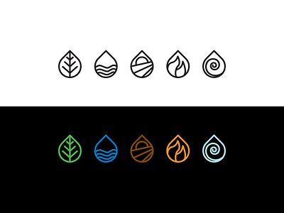 elements (pictograms) air earth elements fire life pictograms water