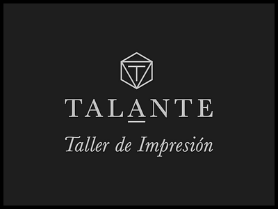 Talante black grey logo noblanco printing t talante taller