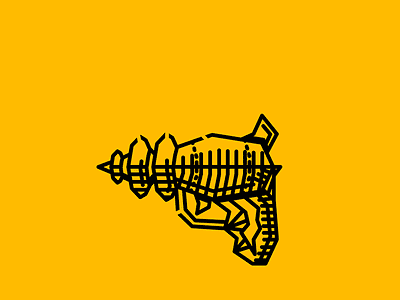 childhood 003 atomic black gun illustration lines noblanco raygun sci fi space vector yellow