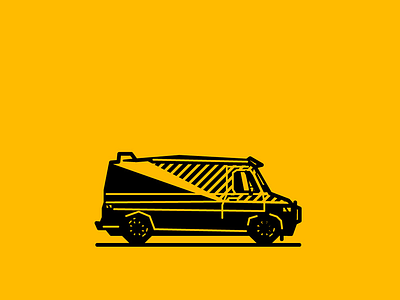 childhood 007 black childhood illustration lines noblanco sci fi toy van vector yellow