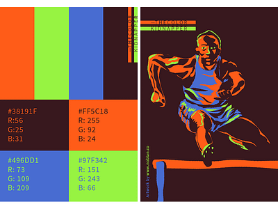 the colorkidnapper athlete color colorkidnapper illustration rgb