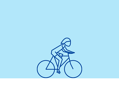 Cyclist blue cyclist icon illustration line vectors