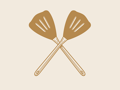 beik 06 bakery beik brown illustration lines spatula vectors