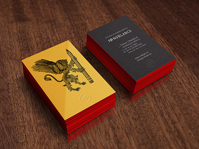 business card black business cards illustration lion noblanco red yellow