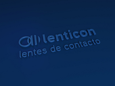Lenticon logo 3d blue lens lenticon logo