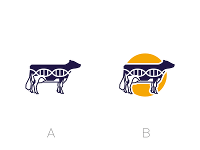 Election blue cow dna line logo yellow