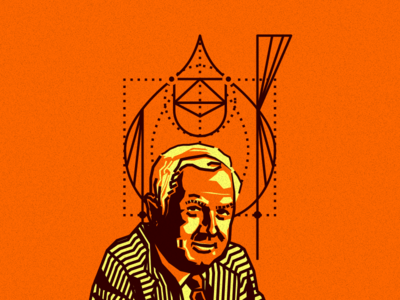 Charley Harper brown charley harper designer drawing graphic hero illustration illustrator lines noblanco orange