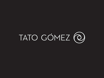 Tato Gómez - Logo black lines logo photographer photography type white