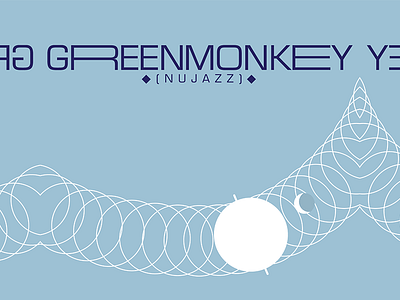 Greenmonkey Cover Concept blue clean cover lines orbit simple